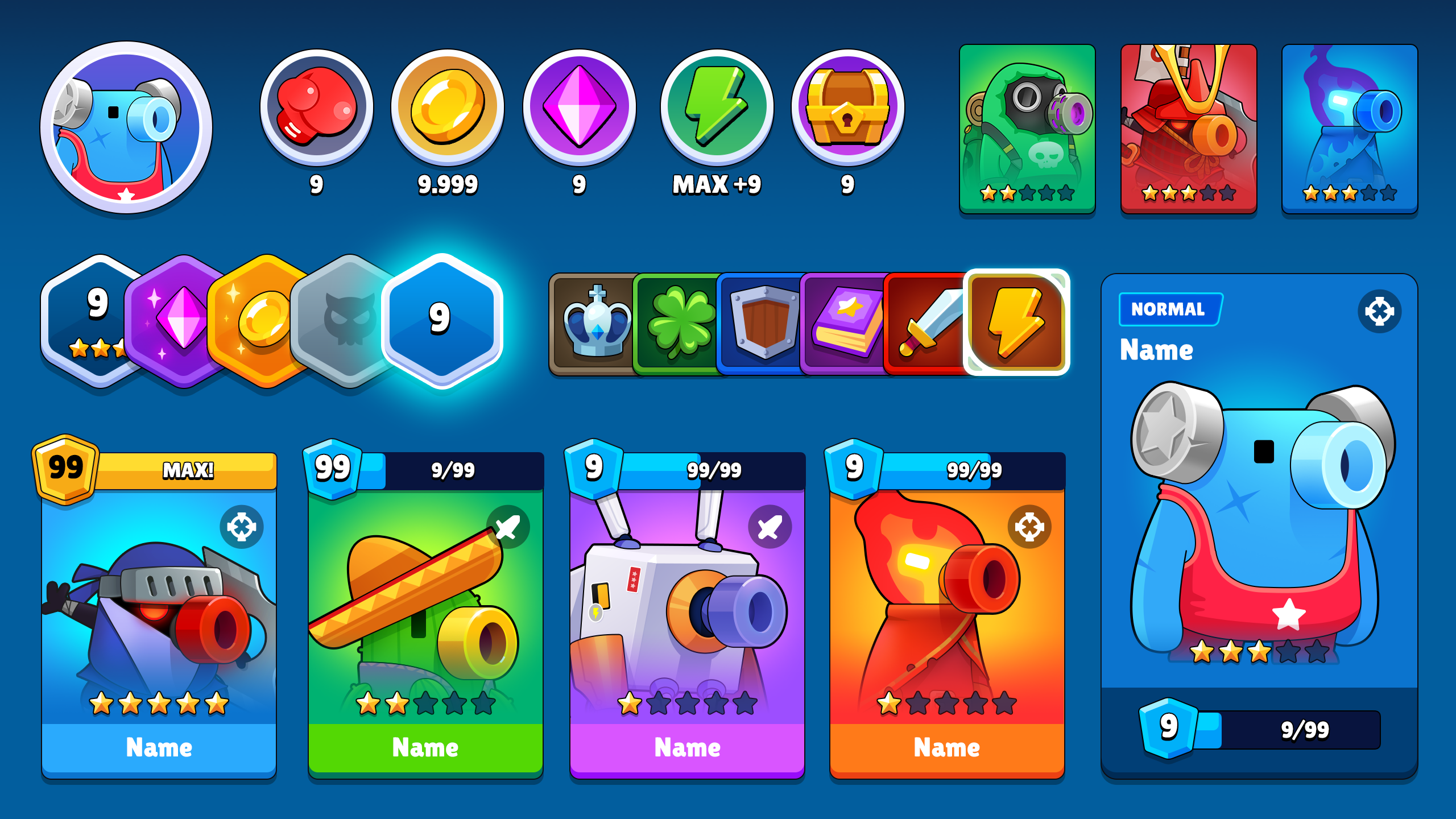 hero card, hero, card, item, frame, lv