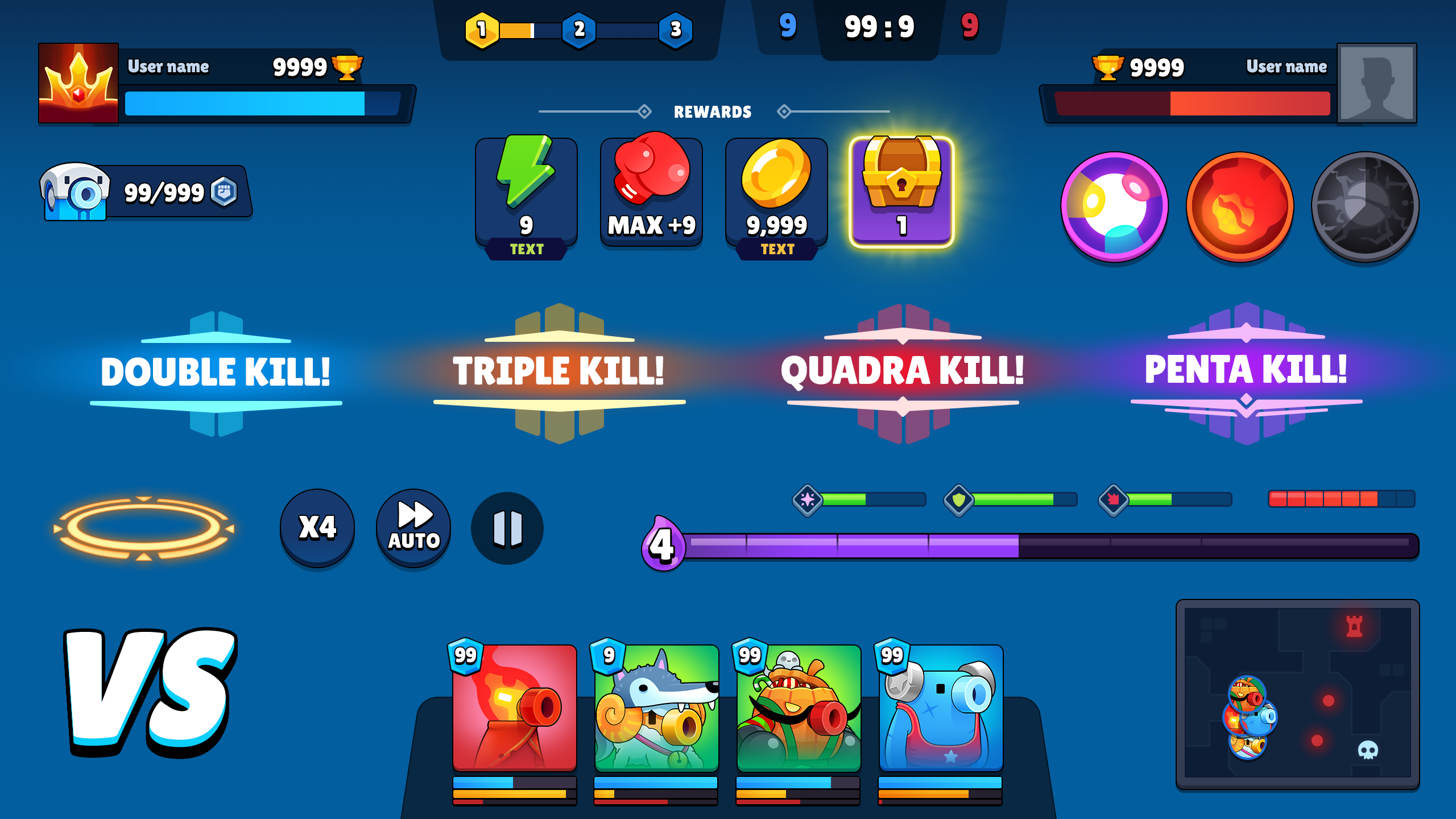 ingame, profile, card, unit, minimap, vs, button, reward, skill