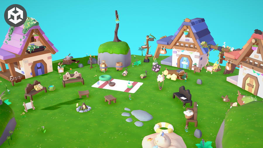 3D Casual Props Village