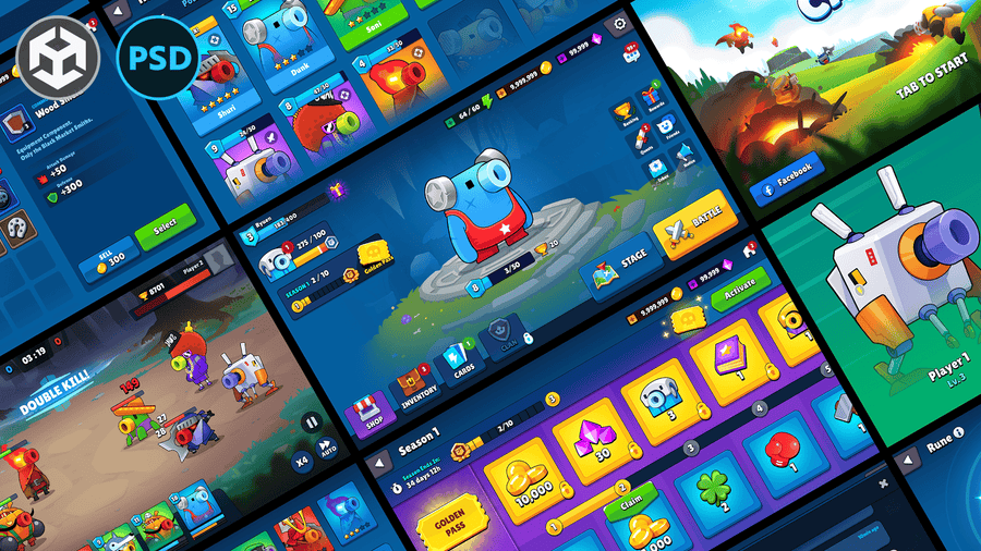 GUI Pro - Casual Game(+PSD)
