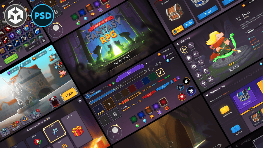 GUI Pro - Fantasy RPG(+PSD)